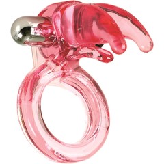  Розовое виброкольцо Triple Clit Flicker 