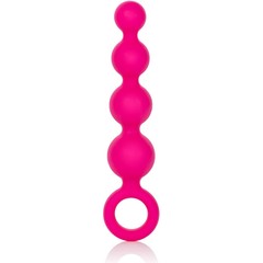  Розовая анальная цепочка Booty Beads 15,3 см 