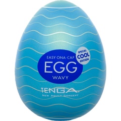  Мастурбатор-яйцо с охлаждающей смазкой EGG Wavy Cool 