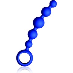  Малая анальная цепочка Joyballs Wave синего цвета 17,5 см 