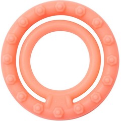  Оранжевое двойное эрекционное кольцо NEON DOUBLE STIMU RING 45MM ORANGE 