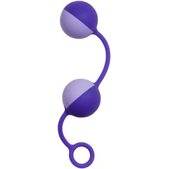  Фиолетовые вагинальные шарики PURRFECT SILICONE DUO TONE BALLS PURPLE 