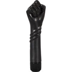 Чёрный вибратор-рука для фистинга The Black Fist Vibrator 24 см 