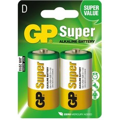  Батарейки Super LR20 алкалин в блистере GP 13A-CR2 2 шт 