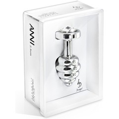  Ребристая серебристая пробка ANNI Ano silver plated T2 7,5 см 