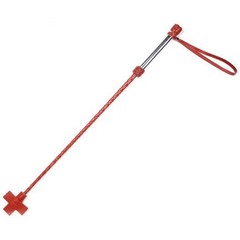  Красный стек с металлической рукоятью и крестообразным наконечником 70 см 