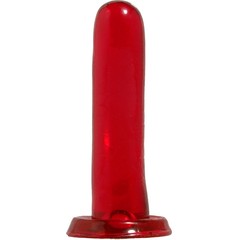  Красный анальный фаллоимитатор Smoothy 13,3 см 