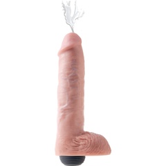  Телесный фаллоимитатор с функцией семяизвержения 11 Squirting Cock with balls 27,9 см 