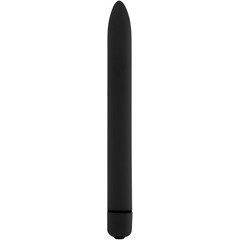  Чёрный тонкий вибратор GC Slim Vibe 16,5 см 