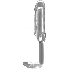  Прозрачная насадка с анальной вставкой Stretchy Penis Exten and Plug No.38 