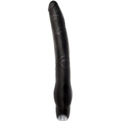  Длинный чёрный вибратор Monster Meat Long Vibe 30,5 см 
