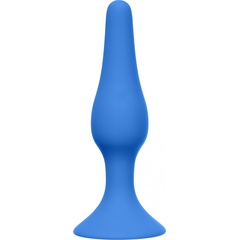  Синяя анальная пробка Slim Anal Plug XL 15,5 см 