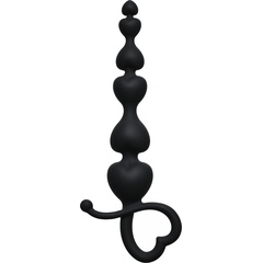  Чёрная анальная цепочка Begginers Beads 18 см 