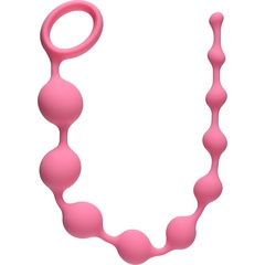  Розовая анальная цепочка Long Pleasure Chain 35 см 