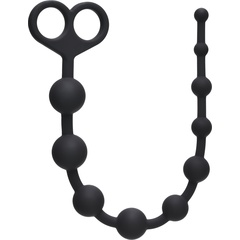  Чёрная анальная цепочка Orgasm Beads 33,5 см 