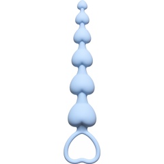  Голубая анальная цепочка Heart s Beads Blue 18 см 