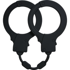 Чёрные силиконовые наручники Stretchy Cuffs Black 