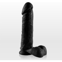 Чёрный фаллоимитатор на присоске Sitabella 18,9 см 