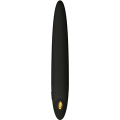  Чёрный перезаряжаемый мини-вибратор D5 14,5 см 