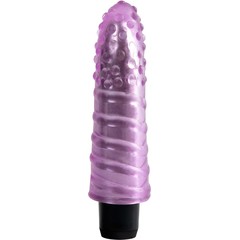  Фиолетовый вибратор Jelly Gems №5 15,2 см 