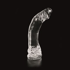  Прозрачный фаллос-гигант Dark Crystal Dennis 35 см 