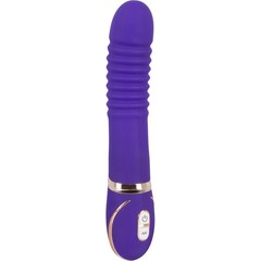  Фиолетовый водонепроницаемый вибратор Pleats с рёбрышками 22 см 