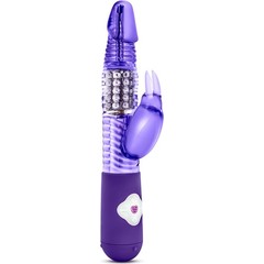  Фиолетовый вибратор с клиторальной стимуляцией Luxe Rabbit 26 см 