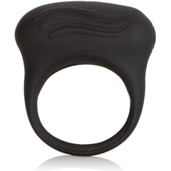  Чёрное эрекционное кольцо с вибрацией Silicone Lover s Arouser 