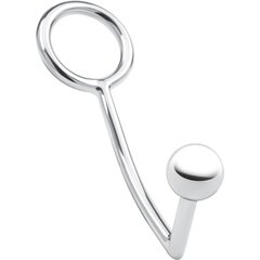  Кольцо на пенис с анальным стимулятором Stainless Steel Anal Hook Cock Ring 