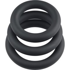  Набор из 3 черных эрекционных колец 3 Ring Circus 