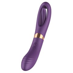  Фиолетовый двусторонний вибратор 27 см 