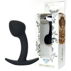  Черная анальная втулка Curved 7,5 см 