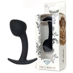  Черная анальная втулка Curved 9 см 