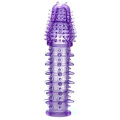  Фиолетовая закрытая насадка на пенис 13,5 см 