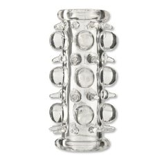  Прозрачная насадка на пенис с шипами и шишечками 