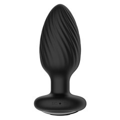  Черная анальная вибровтулка Nexus Tornado Medium с функцией вращения 