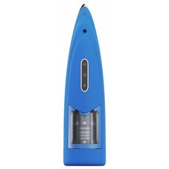  Синий мастурбатор с ротацией и аудиосопровождением 