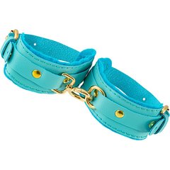  Голубые двуслойные кожаные оковы 