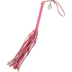  Розовая кожаная плеть 50 см 