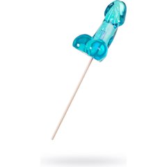  Голубой леденец в форме члена со вкусом блю кюрасао 80 гр 