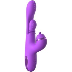  Фиолетовый вибратор с тройной стимуляцией Intimotion Pulse Pro 24 см 