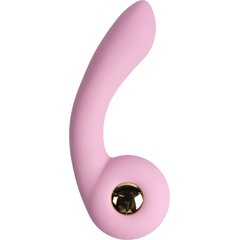  Розовый вибростимулятор точки G с нагревом Bendable Heating G-Spot Vibrator 