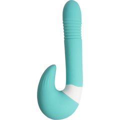  Бирюзовый вибростимулятор зоны G 2-в-1 