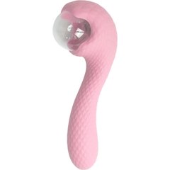  Розовый вибромассажёр с деликатными токами 