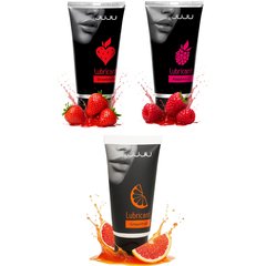  Набор из 3 съедобных лубрикантов JUJU (клубника, малина, грейпфрут) 