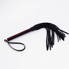  Черно-красный кожаный флоггер 50 см 