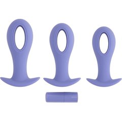  Набор из 3 анальных пробок с вибропулей Hole Punch Plug Set 