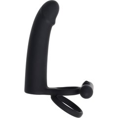  Черная вибронасадка для двойного проникновения Full Swing 