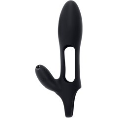  Черная насадка на пенис с вибрацией Nautilus 