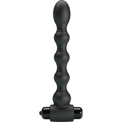  Черный анальный вибростимулятор 18,2 см 